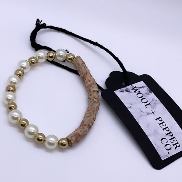 NWT Wool + Pepper Co. Beaded Bracelet - Picture 1 of 6